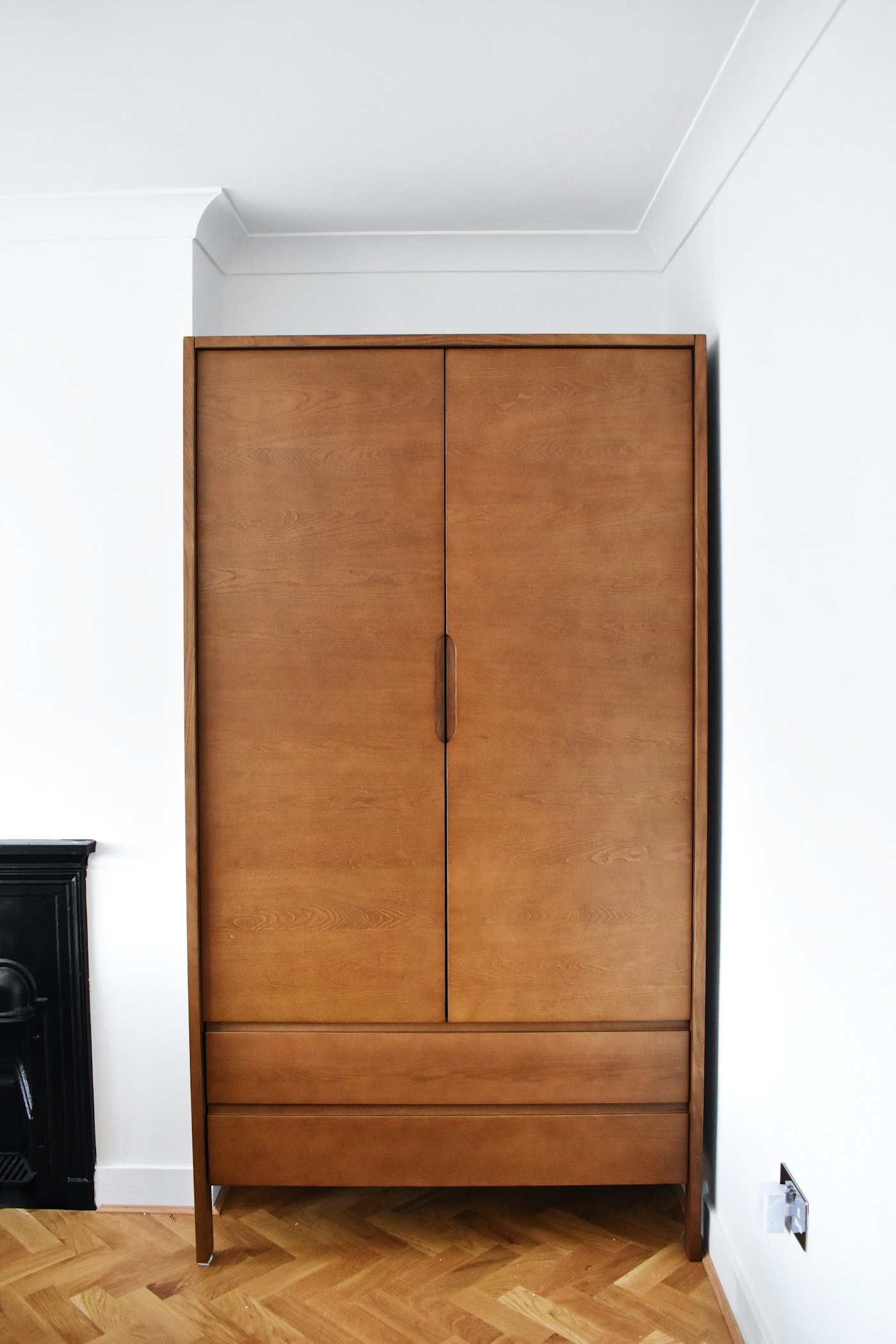 Custom made wooden cabinet detail
