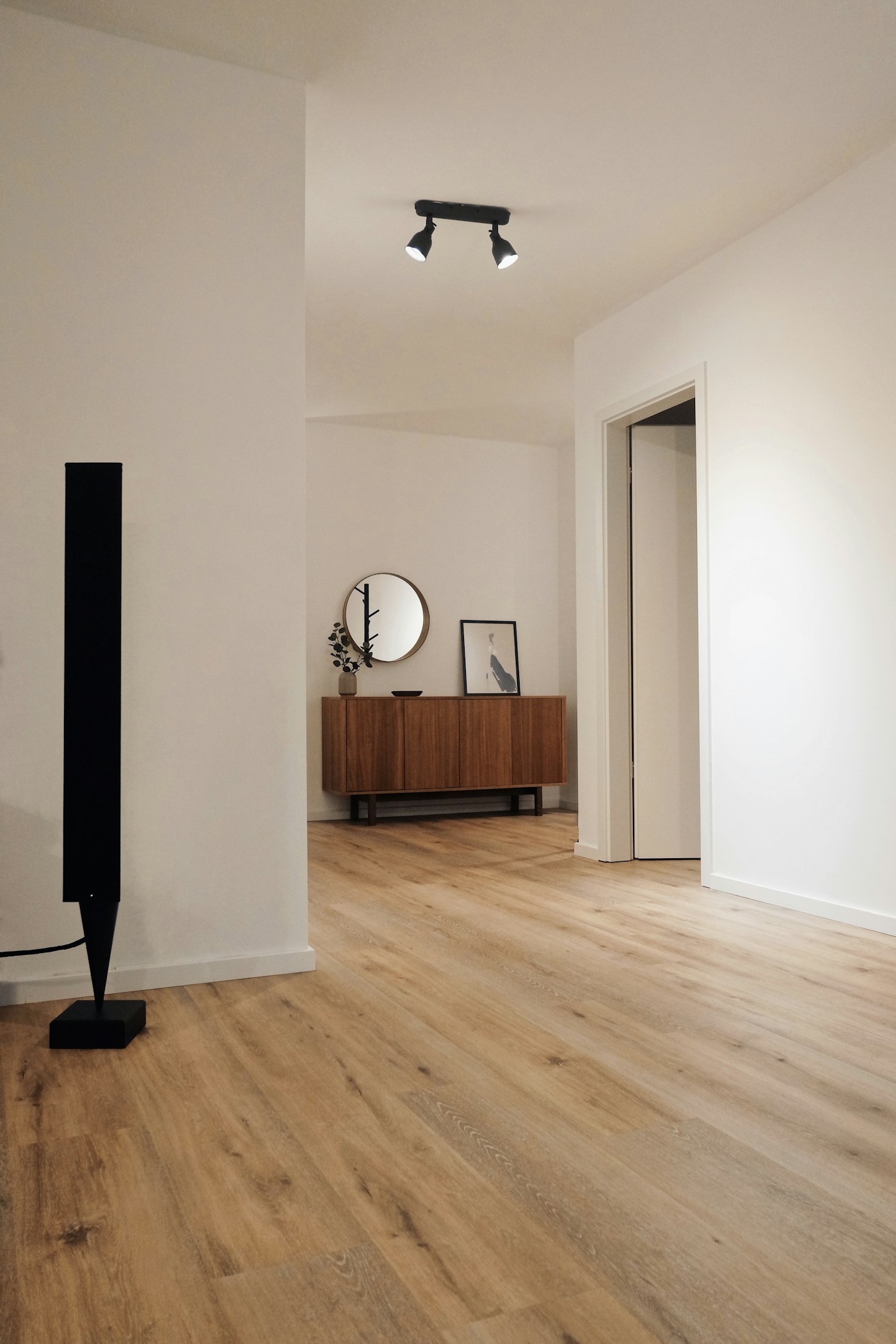 Warm wooden flooring in a modern room